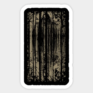 Bigfoot Hiding In Forest Sticker